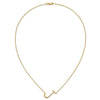 Sideways Diamond Initial Necklaces