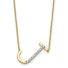 Sideways Diamond Initial Necklaces