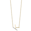 Sideways Diamond Initial Necklaces