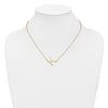 Sideways Diamond Initial Necklaces