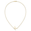 Sideways Diamond Initial Necklaces