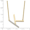 Sideways Diamond Initial Necklaces