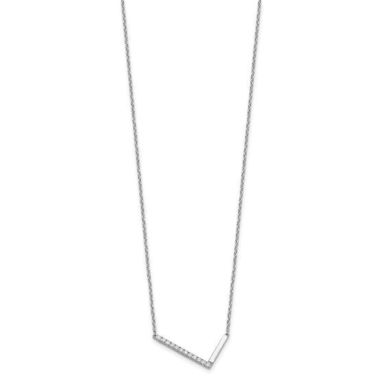 Sideways Diamond Initial Necklaces