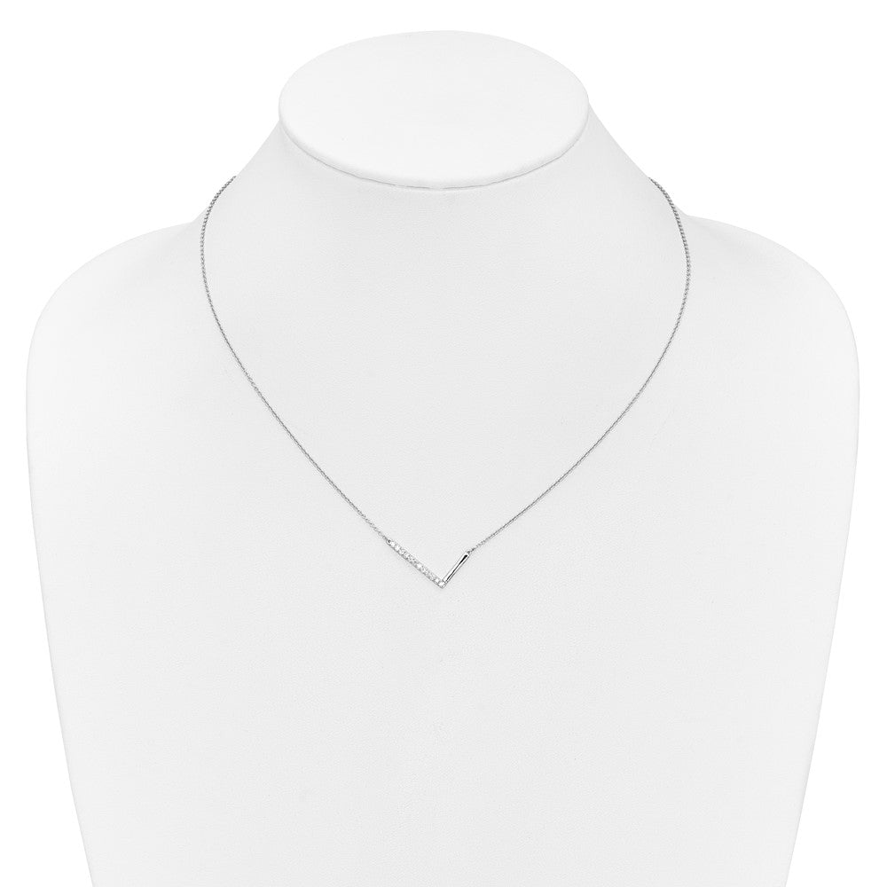 Sideways Diamond Initial Necklaces