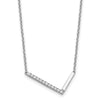 Sideways Diamond Initial Necklaces