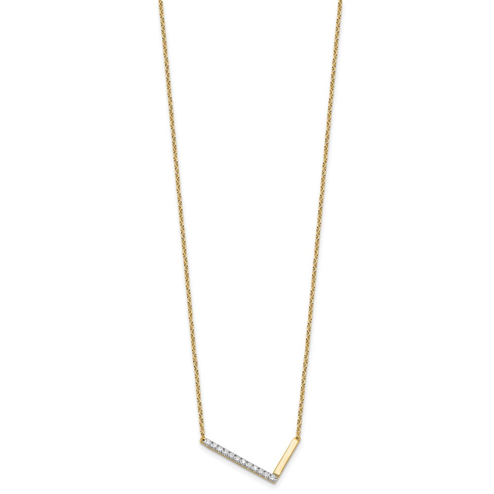 Sideways Diamond Initial Necklaces