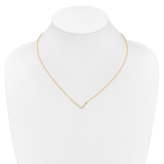 Sideways Diamond Initial Necklaces