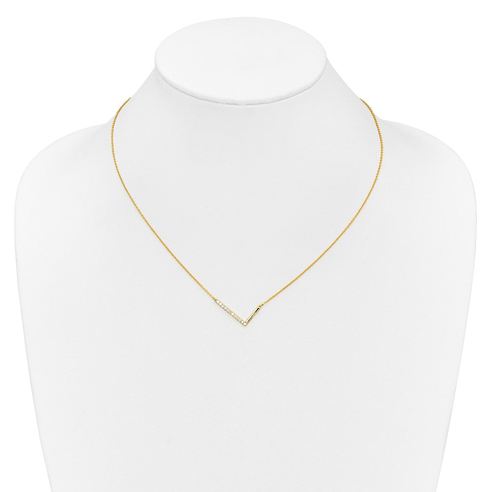 Sideways Diamond Initial Necklaces