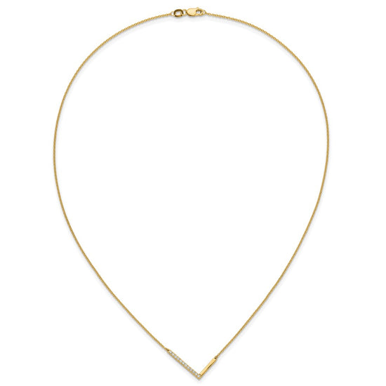 Sideways Diamond Initial Necklaces