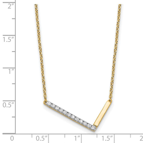 Sideways Diamond Initial Necklaces