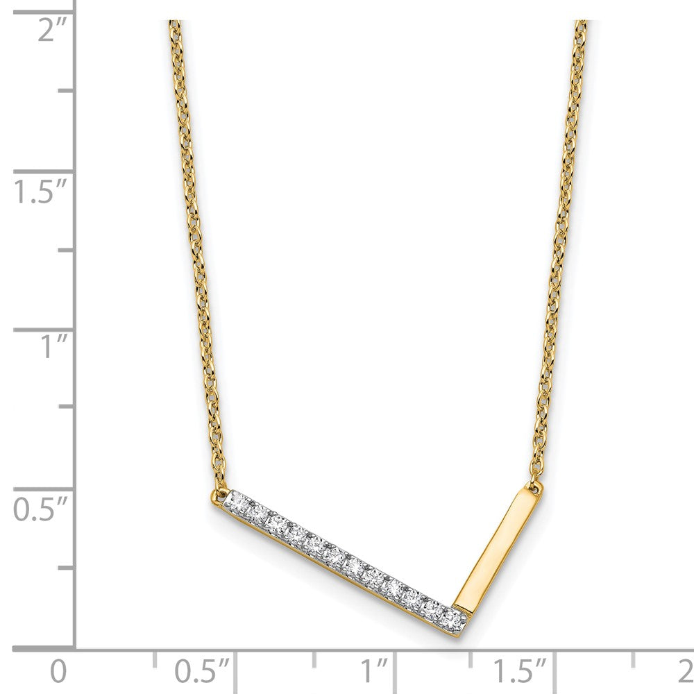 Sideways Diamond Initial Necklaces