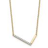 Sideways Diamond Initial Necklaces