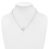 Sideways Diamond Initial Necklaces