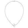 Sideways Diamond Initial Necklaces