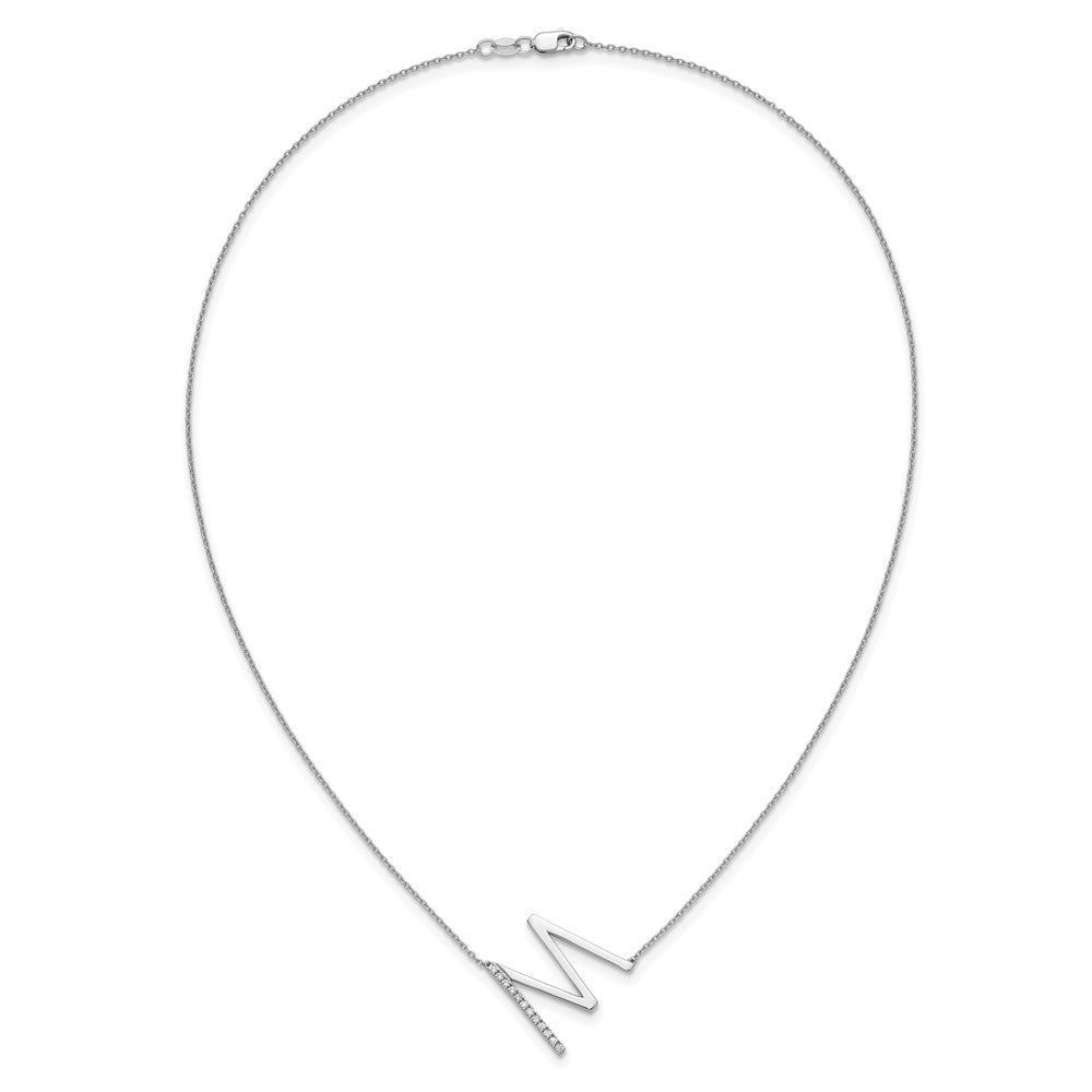 Sideways Diamond Initial Necklaces