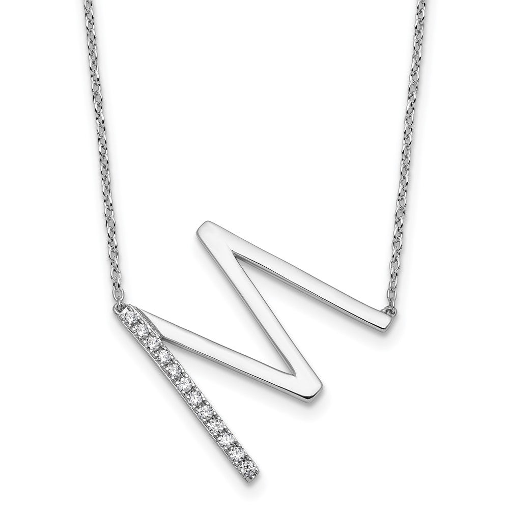 Sideways Diamond Initial Necklaces