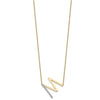 Sideways Diamond Initial Necklaces