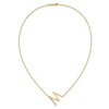 Sideways Diamond Initial Necklaces