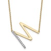 Sideways Diamond Initial Necklaces