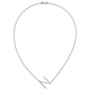 Sideways Diamond Initial Necklaces