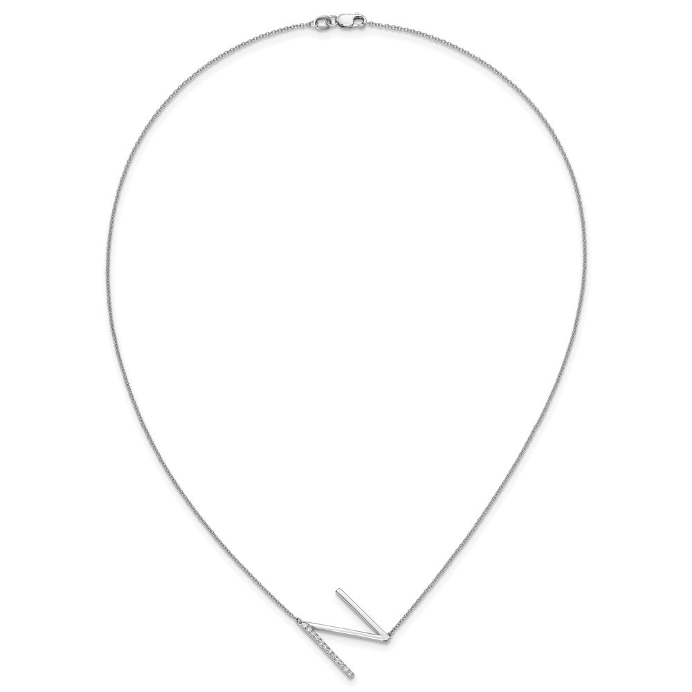 Sideways Diamond Initial Necklaces