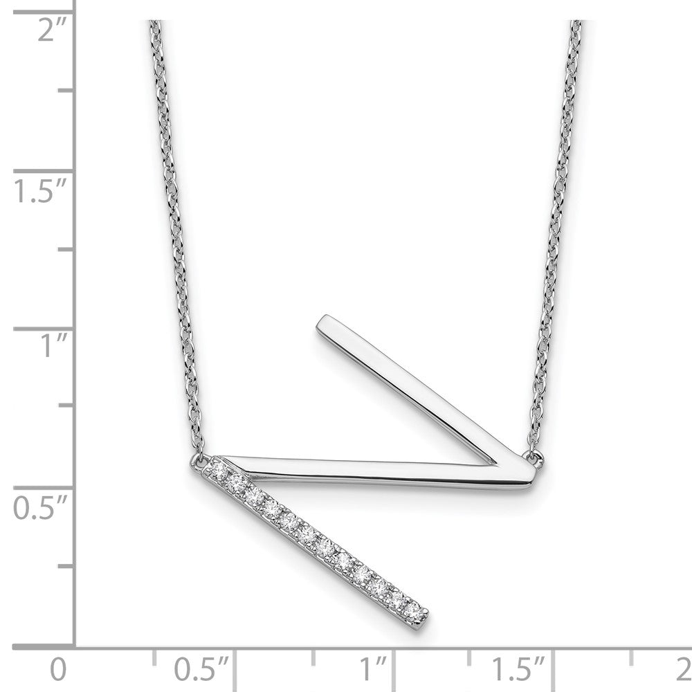 Sideways Diamond Initial Necklaces