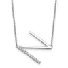 Sideways Diamond Initial Necklaces
