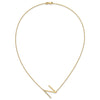 Sideways Diamond Initial Necklaces