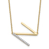 Sideways Diamond Initial Necklaces