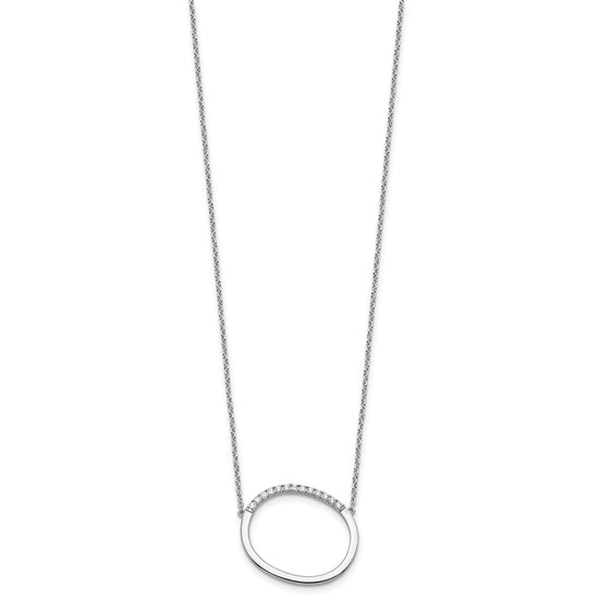Sideways Diamond Initial Necklaces