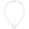 Sideways Diamond Initial Necklaces