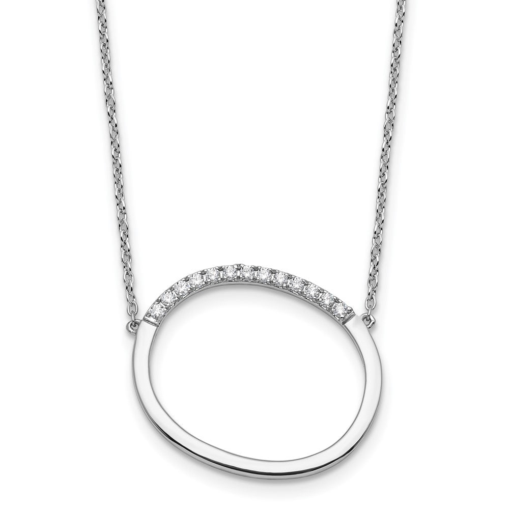 Sideways Diamond Initial Necklaces