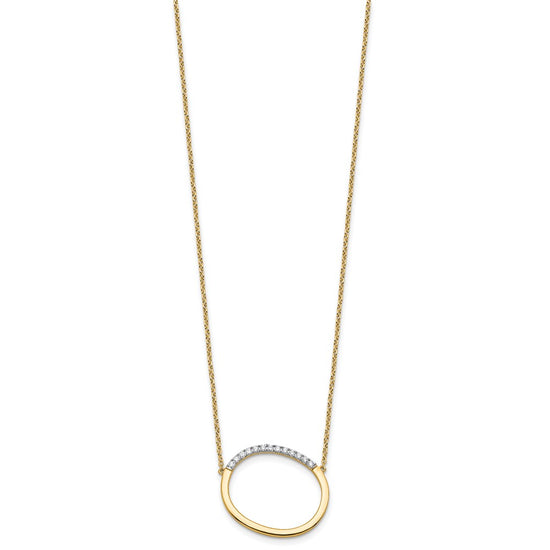 Sideways Diamond Initial Necklaces