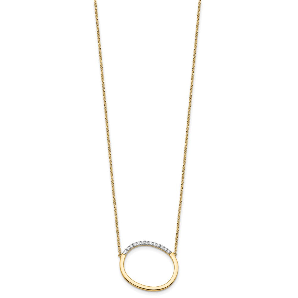 Sideways Diamond Initial Necklaces