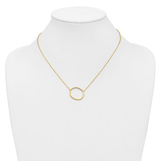 Sideways Diamond Initial Necklaces