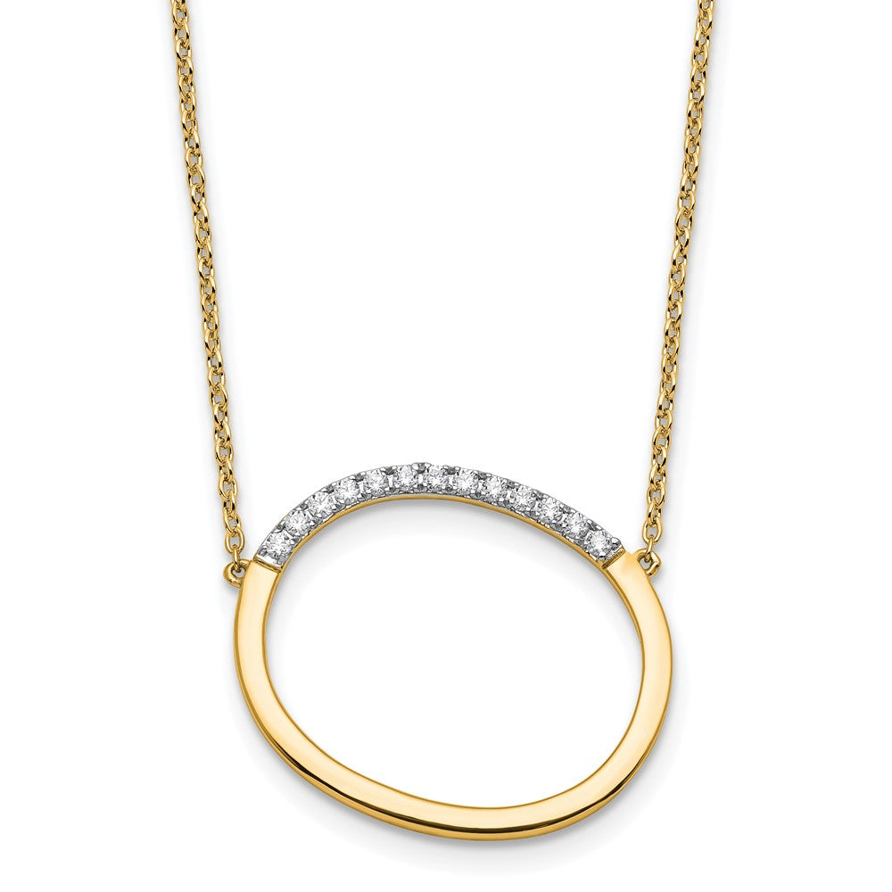 Sideways Diamond Initial Necklaces