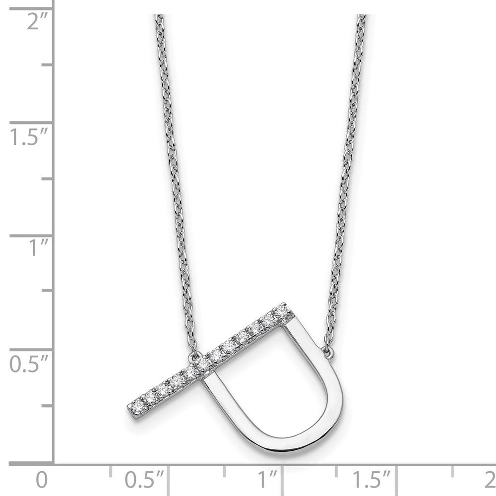 Sideways Diamond Initial Necklaces