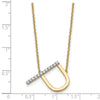 Sideways Diamond Initial Necklaces