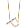 Sideways Diamond Initial Necklaces