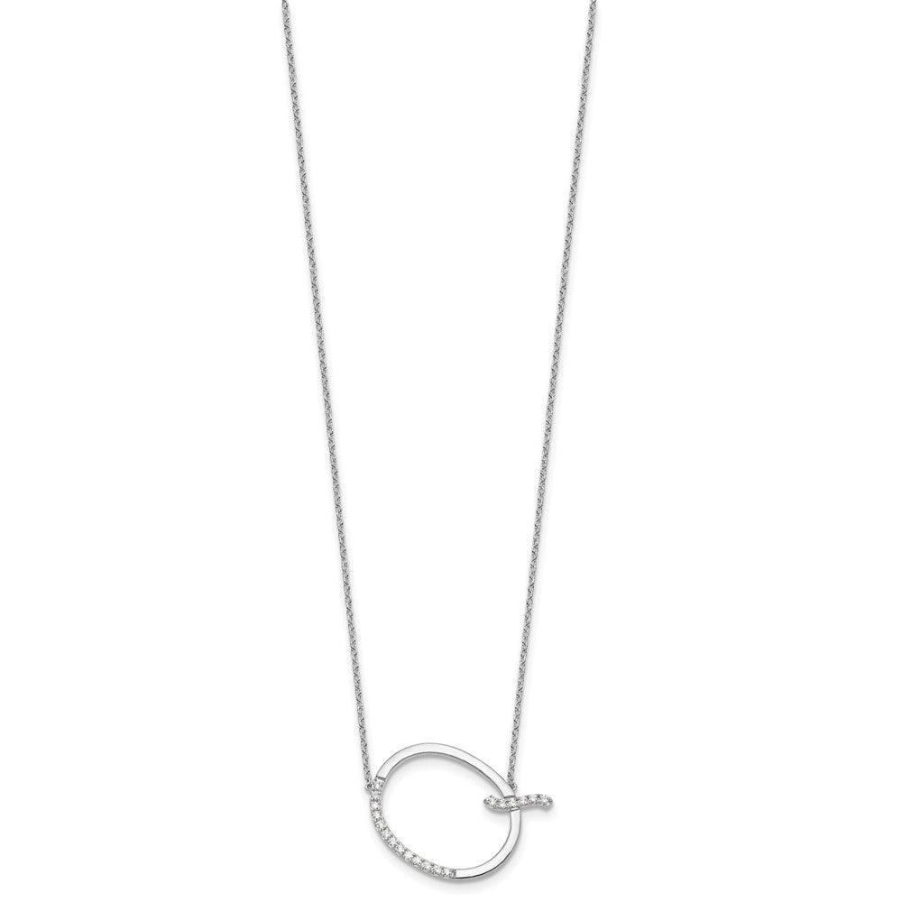 Sideways Diamond Initial Necklaces