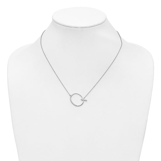 Sideways Diamond Initial Necklaces