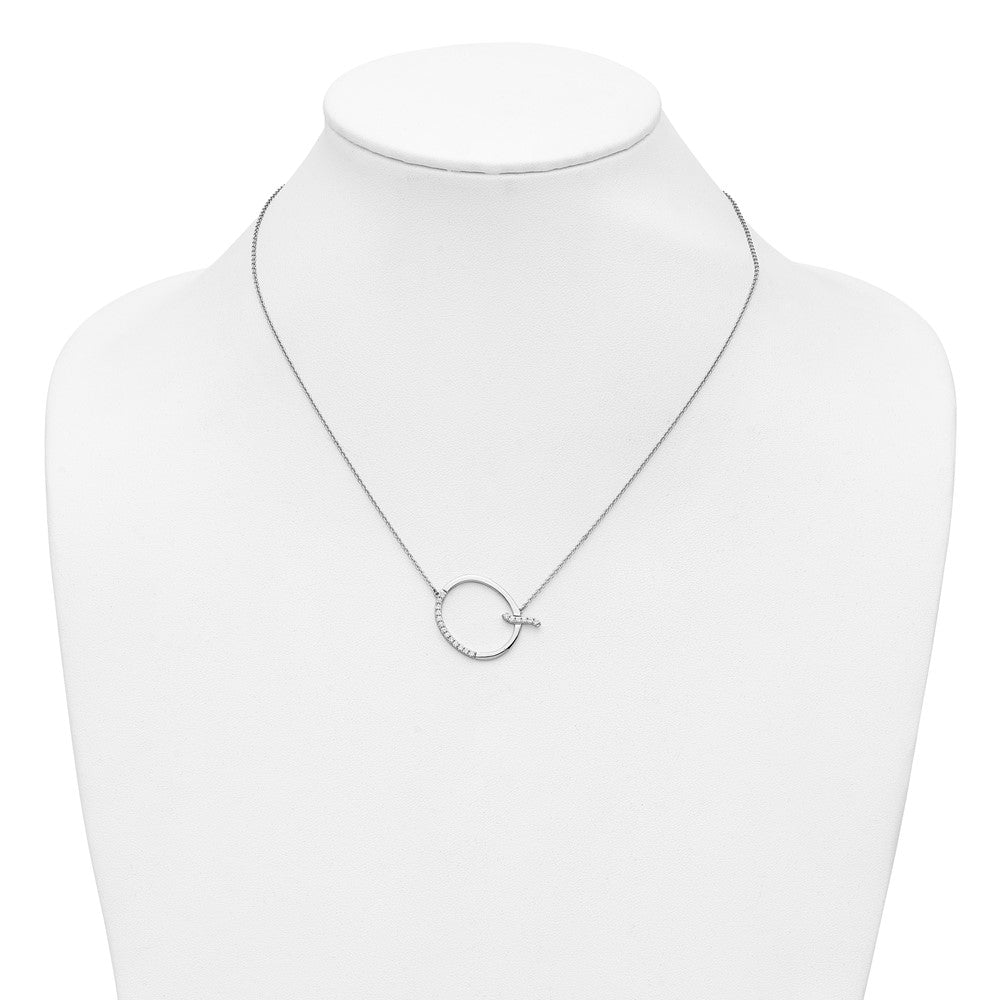 Sideways Diamond Initial Necklaces