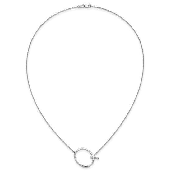 Sideways Diamond Initial Necklaces