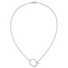 Sideways Diamond Initial Necklaces