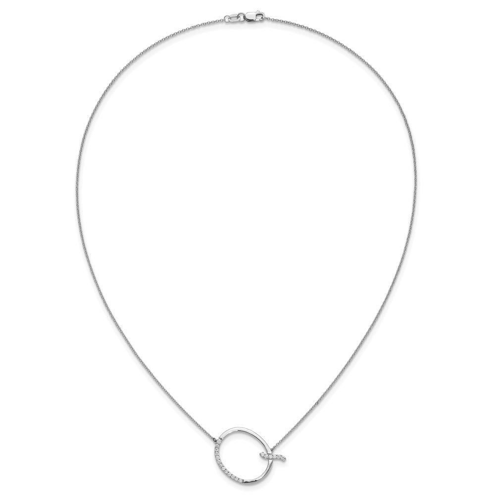 Sideways Diamond Initial Necklaces