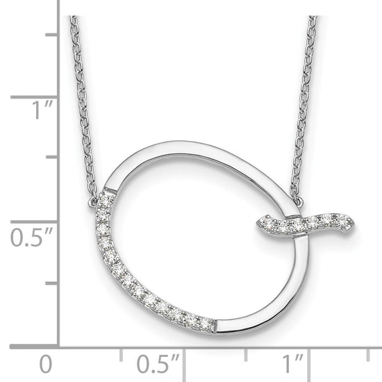 Sideways Diamond Initial Necklaces