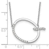 Sideways Diamond Initial Necklaces