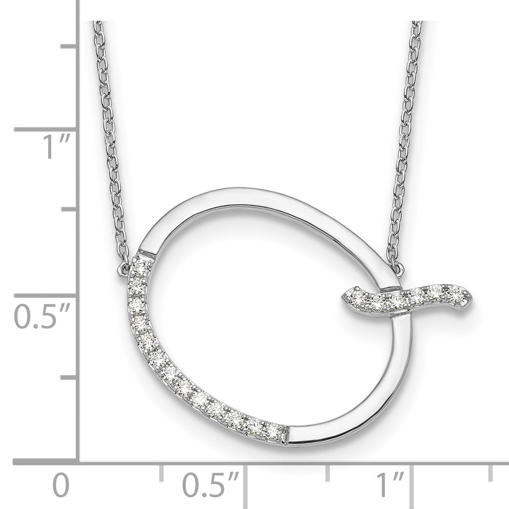 Sideways Diamond Initial Necklaces
