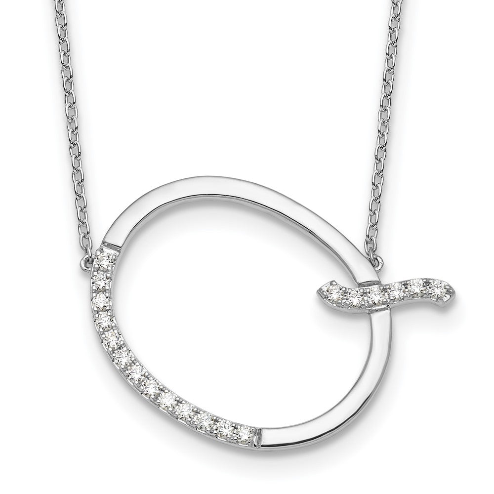 Sideways Diamond Initial Necklaces