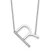 Sideways Diamond Initial Necklaces
